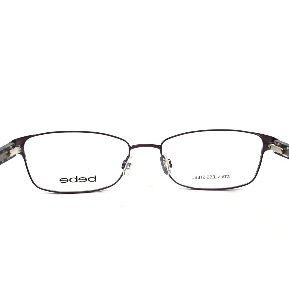 Bebe Eyeglasses Frames BB5144 500 PLUM Brown Purple Rectangle Full Rim 53-17-140